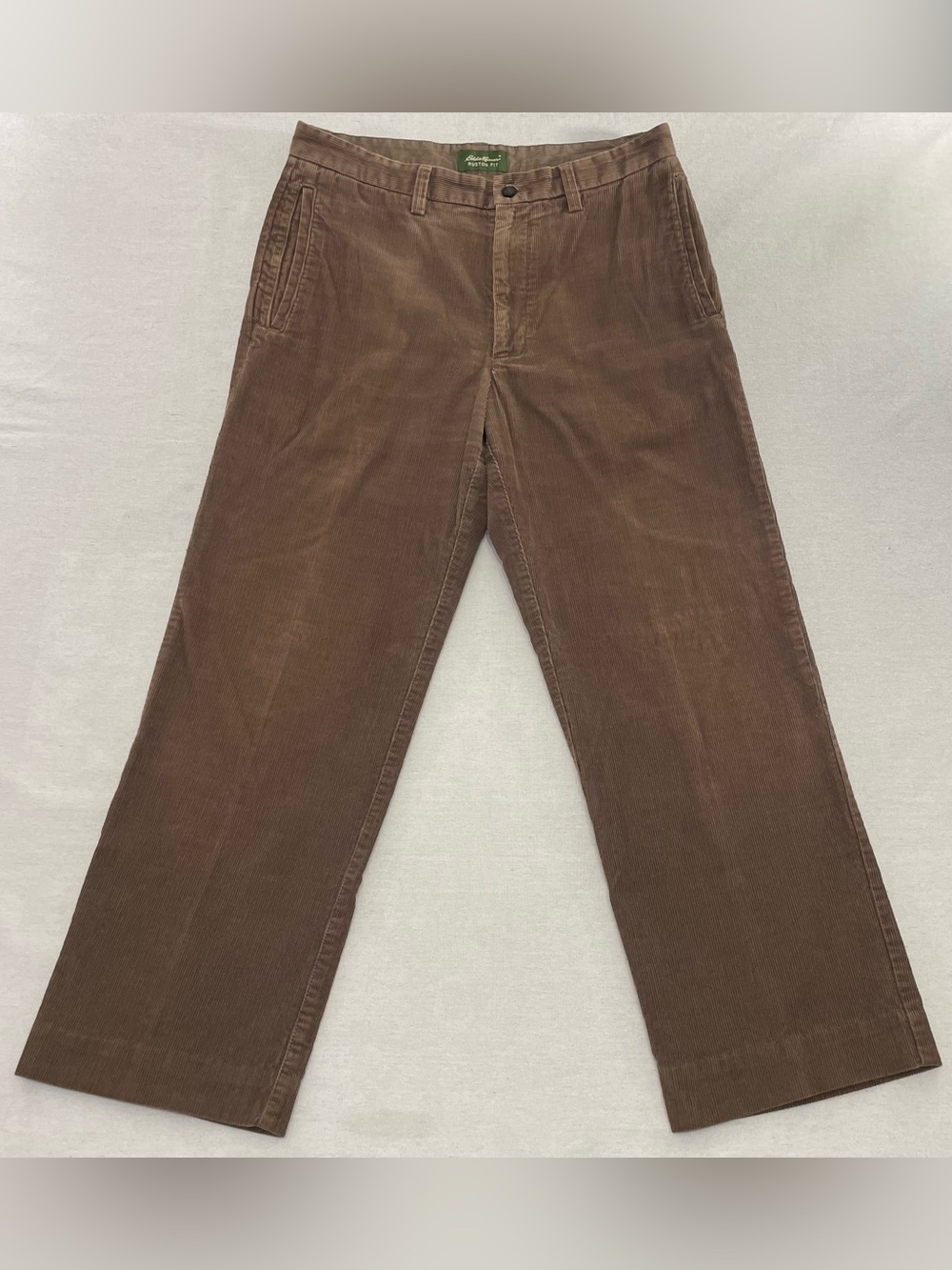 Eddie Bauer Ruston Fit Corduroy Pants Men's 35x34 Brown Relaxed Fit Wide Leg